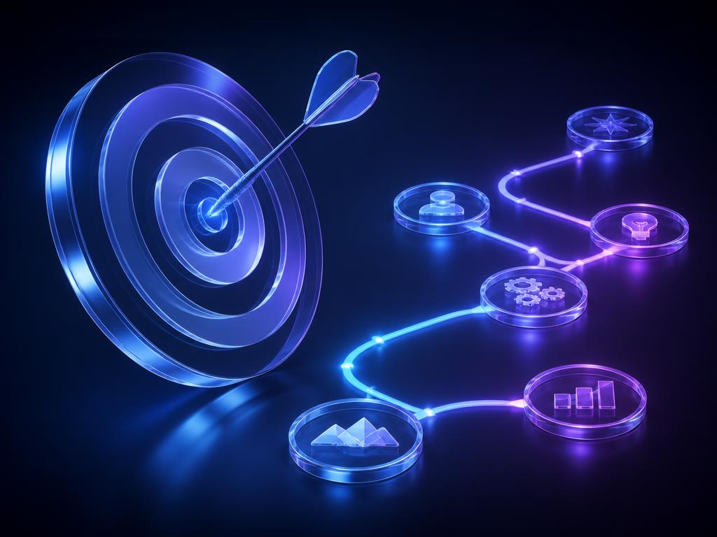 Strategy roadmap illustration representing Duovalence Media's social media planning
